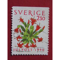 Швеция 1990 г. Цветы.