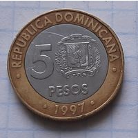 5 песо 1997 г. Доминиканская республика