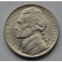 США, 5 центов 1993 г. D