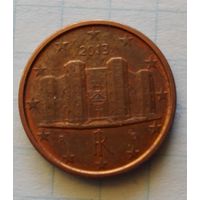 1 евроцент, Италия, 2013