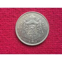 Бельгия 20 франков 1931 г.