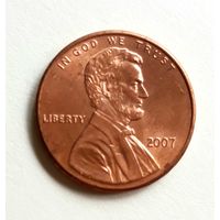США 1 цент 2007 г.