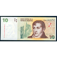 Аргентина 10 конвертируемых песо 1998 UNC