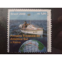 Бразилия 2000 Переплыл один на лодке Атлантический океан Михель-1,6 евро гаш