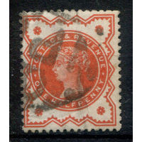 Великобритания - 1887/92г. - королева Виктория, 1/2 P - 1 марка - гашёная. Без МЦ!