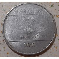 Индия 2 рупии, 2010 Без отметки монетного двора - Калькутта (14-4-4)