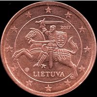 Литва 2 евроцента 2017 г. КМ#206 (17-30)