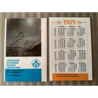 Карманный календарик. Уникальные объекты Узбекистана. 1989 год