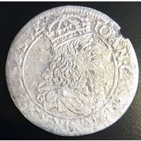 6 грошей 1661 г Яна II Казимира
