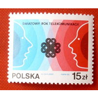 Польша. Всемирный год телекоммуникаций. ( 1 марка ) 1983 года.
