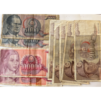 Банкноты Югославия 20 000 динар 1987 5000 динар 1985 г 100000 динар 1989 г.