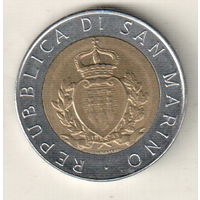 Сан-Марино 500 лира 1987 15 лет возобновлению чеканке монет