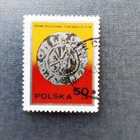 Марка Польша 1977 год Монета