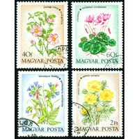 Полевые цветы Венгрия 1973 год 4 марки