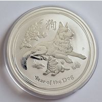 Австралия 2018 серебро (1 oz) "Лунар - год собаки"