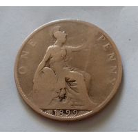 1 пенни, Великобритания 1899 г., королева Виктория