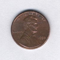 США, 1 цент 1992 г.