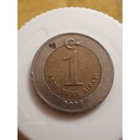 Турция 1 лира 2006 год
