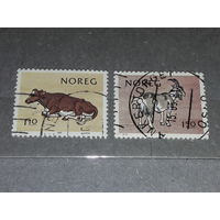Норвегия 1981 Фауна. Корова и коза. Полная серия 2 марки