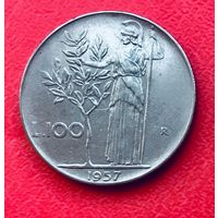 10-08 Италия, 100 лир 1957 г.