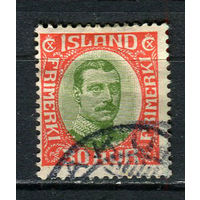 Исландия - 1920 - Кристиан X 30A - [Mi.93] - 1 марка. Гашеная.  (Лот 39Df)