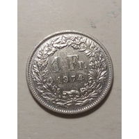 1 франка Швейцария 1974