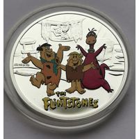 Ниуэ. 1 доллар 2014 г. Флинтстоуны. The Flintstones. Мультфильм. Серебро.
