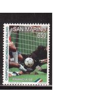 Сан-Марино-1998 ,(Мих.1778)  гаш.  , Спорт, ЧМ по футболу(2)