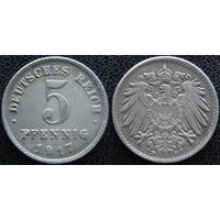 YS: Германия, 5 пфеннигов 1917F, KM# 19