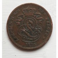 Бельгия 2 сантима, 1870 'DES BELGES' 4-1-57
