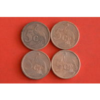 ЮАР 5 центов 2004,06,08,09