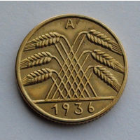 Германия - Веймарская республика 10 рейхсфеннигов. 1936. A