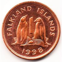 1 пенни Фолклендские острова 1998 год