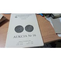 Каталог " Варшавский нумизматический центр Аукцион 16"  1998 года