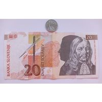 Werty71 Словения 20 толаров 1992 Банкнота