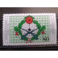 ФРГ 1987 Мишень, роза** Михель-1,6 евро