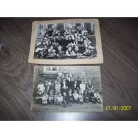 2 старые фотографии одного класса 1"А" 1947 г и 4 "А"  1950г.