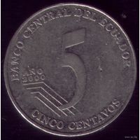 5 сентаво 2000 год Эквадор Круглая