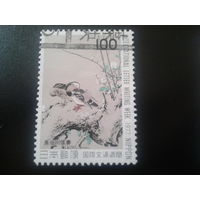 Япония 1977 неделя письма, птица, живопись