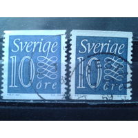 Швеция 1957-61  Стандарт 10 оре оттенки цвета 2 выпуска