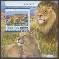 2017 Сьерра-Леоне 8599/B1248 Хищные кошки 11,00 евро