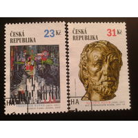 Чехия 2002 чешская культура во Франции  скульптура и живопись полная марки из блока