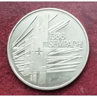 Швейцария 5 франков, 1986 600 лет битве при Земпахе