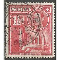 Мальта. Король Георг VI. Подземный храм. 1938г. Mi#179.