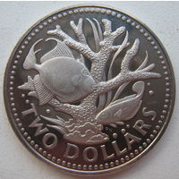 Барбадос 2 доллара 1974 г.