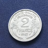 Франция 2 франка 1947. Без буквы под годом