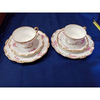 Две чайные тройки ROSENTALE POMPADOUR тарелки 19см, блюдца 14см, чашки высота 6см, диам 9см