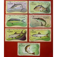 Куба. Рыбы. ( 7 марок ) 1971 года. 4-4.