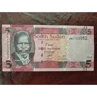 5 фунтов Южный Судан 2015 г.