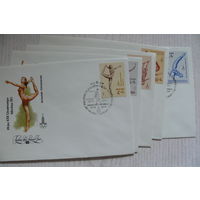 1979, Комплект КПД (5 марок на 5 конвертах); Сущенко И., Олимпиада-80. Спортивная гимнастика.